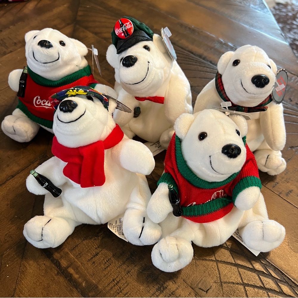 Coca Cola beanie bears and friends